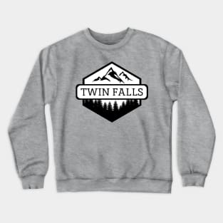 Twin Falls Idaho Mountains and Trees Crewneck Sweatshirt